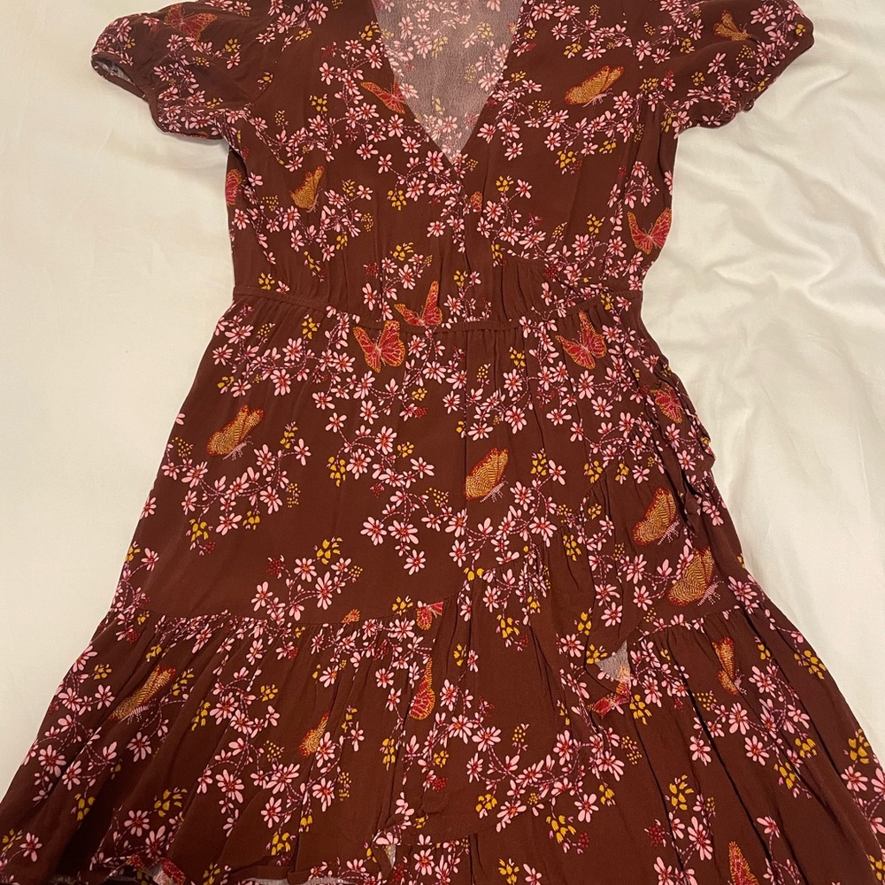 Madewell floral mini dress